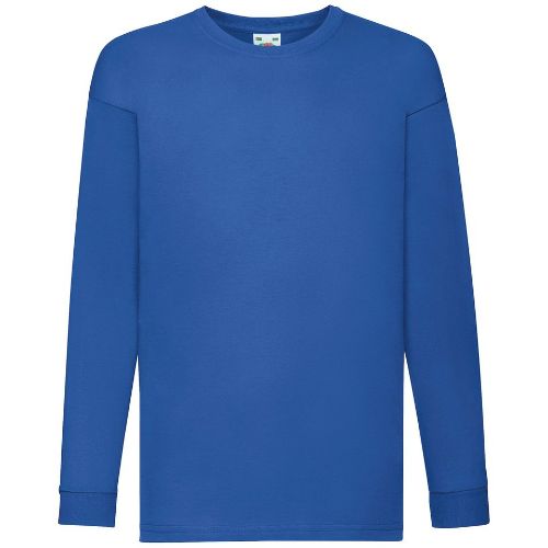 Fruit Of The Loom Kids Long Sleeve Valueweight T Royal